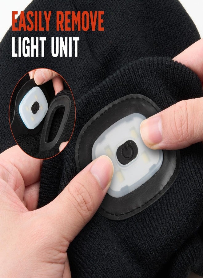 SYMNTEM Unisex Beanie Hat with Light, Rechargeable Headlight Cap, Stocking Stuffers for Men, Cool Gadget Gifts for Him, Birthday Gifts for Women, Black - Image 4